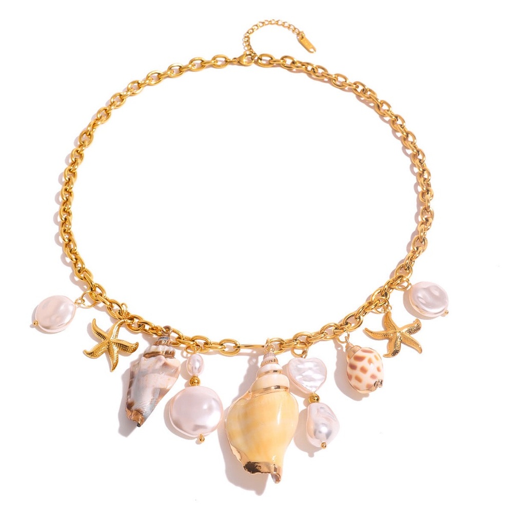 Gold Hawaiian Shell Charm Necklace